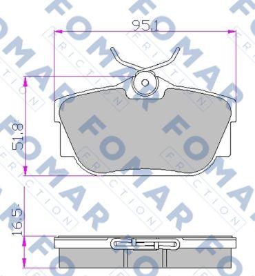 FOMAR Friction FO 646881 - Kit pastiglie freno, Freno a disco autozon.pro