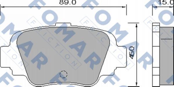 FOMAR Friction FO 640881 - Kit pastiglie freno, Freno a disco autozon.pro