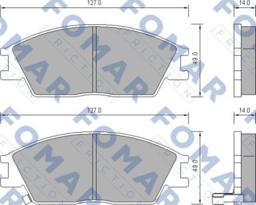 FOMAR Friction FO 648581 - Kit pastiglie freno, Freno a disco autozon.pro