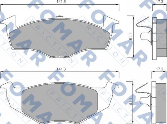 FOMAR Friction FO 643081 - Kit pastiglie freno, Freno a disco autozon.pro