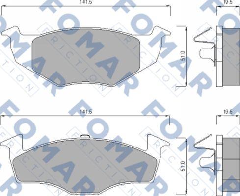 FOMAR Friction FO 643281 - Kit pastiglie freno, Freno a disco autozon.pro