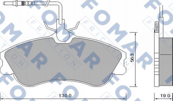 FOMAR Friction FO 642681 - Kit pastiglie freno, Freno a disco autozon.pro