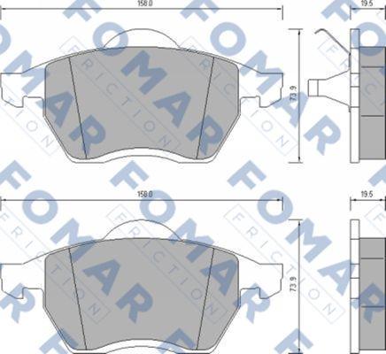 FOMAR Friction FO 647981 - Kit pastiglie freno, Freno a disco autozon.pro