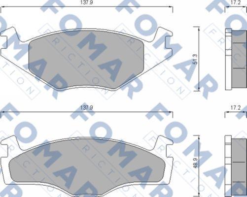 FOMAR Friction FO 647481 - Kit pastiglie freno, Freno a disco autozon.pro