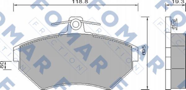 FOMAR Friction FO 647681 - Kit pastiglie freno, Freno a disco autozon.pro