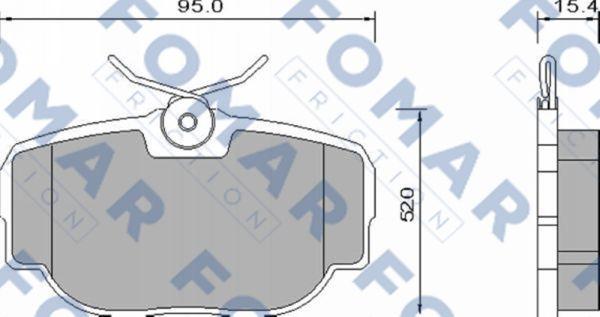 FOMAR Friction FO 647181 - Kit pastiglie freno, Freno a disco autozon.pro