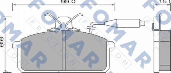 FOMAR Friction FO 654781 - Kit pastiglie freno, Freno a disco autozon.pro