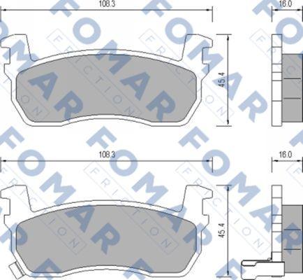 FOMAR Friction FO 656081 - Kit pastiglie freno, Freno a disco autozon.pro