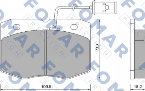 FOMAR Friction FO 658881 - Kit pastiglie freno, Freno a disco autozon.pro