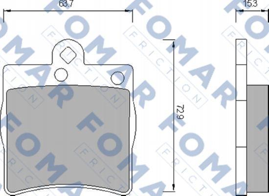 FOMAR Friction FO 653581 - Kit pastiglie freno, Freno a disco autozon.pro