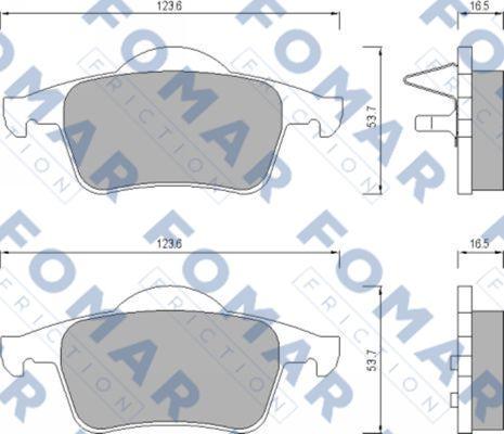 FOMAR Friction FO 669081 - Kit pastiglie freno, Freno a disco autozon.pro