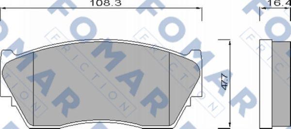 FOMAR Friction FO 669281 - Kit pastiglie freno, Freno a disco autozon.pro