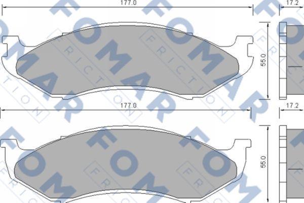 FOMAR Friction FO 664681 - Kit pastiglie freno, Freno a disco autozon.pro