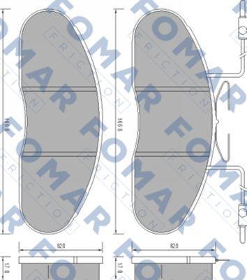 FOMAR Friction FO 664281 - Kit pastiglie freno, Freno a disco autozon.pro