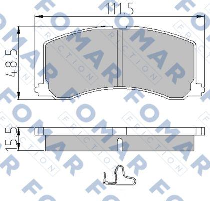 FOMAR Friction FO 665381 - Kit pastiglie freno, Freno a disco autozon.pro