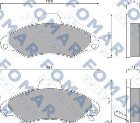 FOMAR Friction FO 666981 - Kit pastiglie freno, Freno a disco autozon.pro