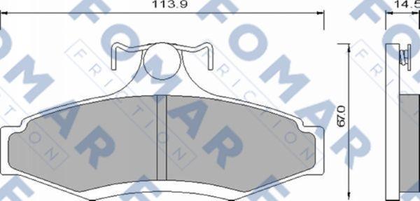 FOMAR Friction FO 666181 - Kit pastiglie freno, Freno a disco autozon.pro