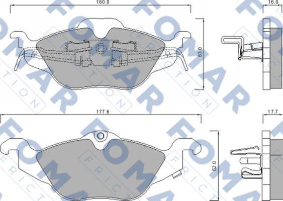 FOMAR Friction FO 666281 - Kit pastiglie freno, Freno a disco autozon.pro