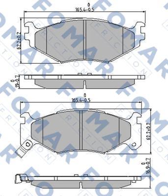 FOMAR Friction FO 660781 - Kit pastiglie freno, Freno a disco autozon.pro