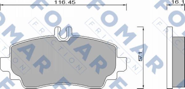 FOMAR Friction FO 668581 - Kit pastiglie freno, Freno a disco autozon.pro