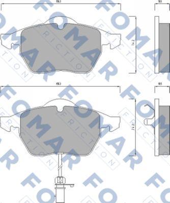 FOMAR Friction FO 668681 - Kit pastiglie freno, Freno a disco autozon.pro