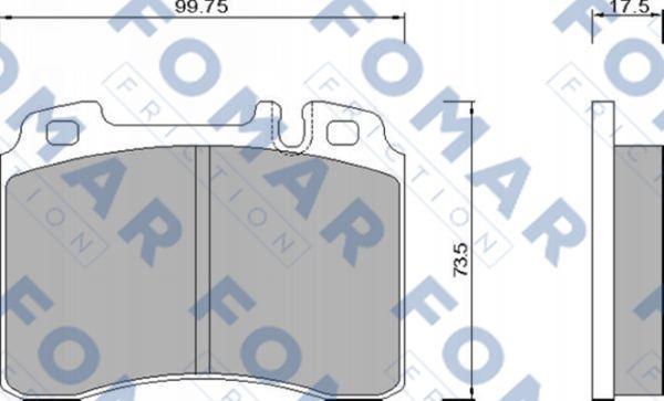 FOMAR Friction FO 668081 - Kit pastiglie freno, Freno a disco autozon.pro