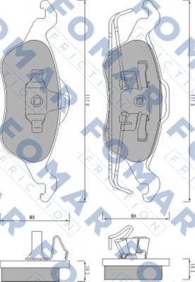 FOMAR Friction FO 668881 - Kit pastiglie freno, Freno a disco autozon.pro