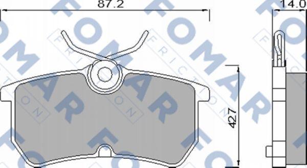 FOMAR Friction FO 668781 - Kit pastiglie freno, Freno a disco autozon.pro