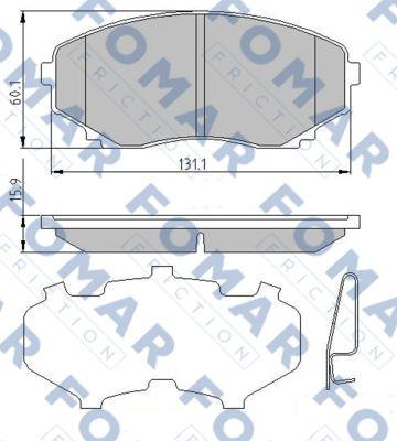 FOMAR Friction FO 663781 - Kit pastiglie freno, Freno a disco autozon.pro