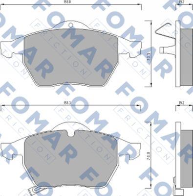 FOMAR Friction FO 667181 - Kit pastiglie freno, Freno a disco autozon.pro