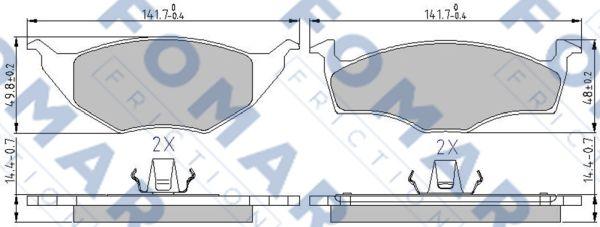 FOMAR Friction FO 600481 - Kit pastiglie freno, Freno a disco autozon.pro