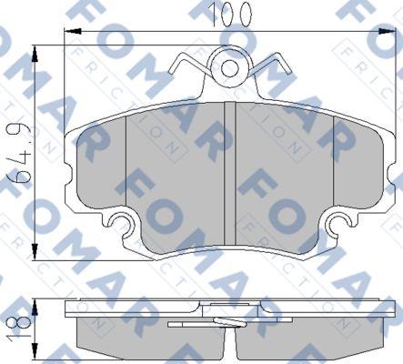 FOMAR Friction FO 608381 - Kit pastiglie freno, Freno a disco autozon.pro