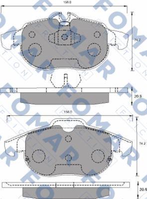 FOMAR Friction FO 689581 - Kit pastiglie freno, Freno a disco autozon.pro