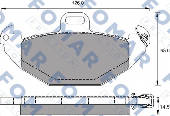 FOMAR Friction FO 689081 - Kit pastiglie freno, Freno a disco autozon.pro