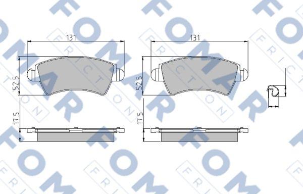 FOMAR Friction FO 689381 - Kit pastiglie freno, Freno a disco autozon.pro