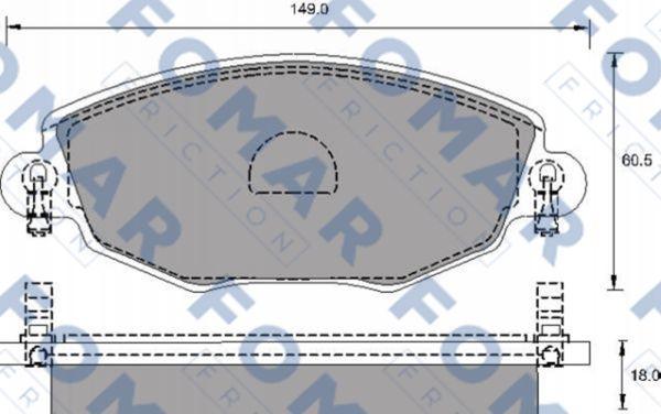 FOMAR Friction FO 684581 - Kit pastiglie freno, Freno a disco autozon.pro