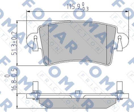 FOMAR Friction FO 684281 - Kit pastiglie freno, Freno a disco autozon.pro