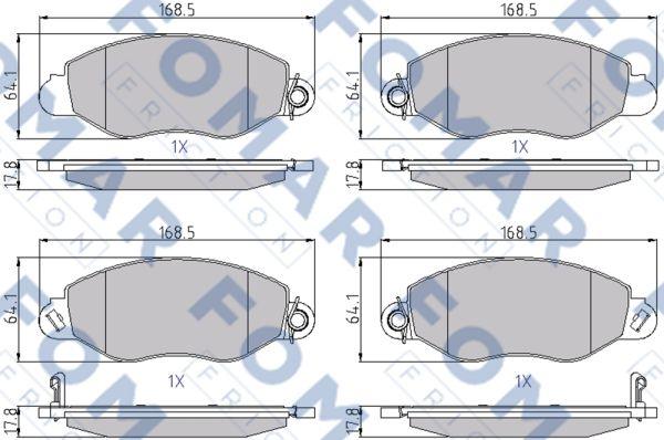 FOMAR Friction FO 684781 - Kit pastiglie freno, Freno a disco autozon.pro