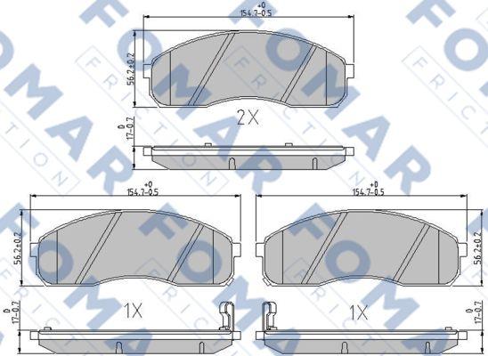 FOMAR Friction FO 685981 - Kit pastiglie freno, Freno a disco autozon.pro