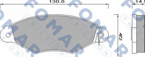 FOMAR Friction FO 680981 - Kit pastiglie freno, Freno a disco autozon.pro