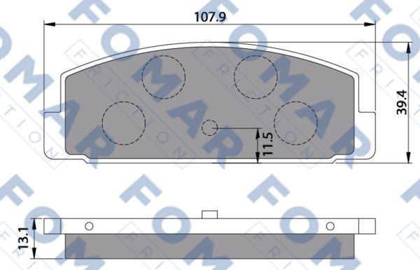 FOMAR Friction FO 680181 - Kit pastiglie freno, Freno a disco autozon.pro