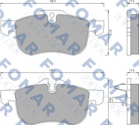 FOMAR Friction FO 680381 - Kit pastiglie freno, Freno a disco autozon.pro