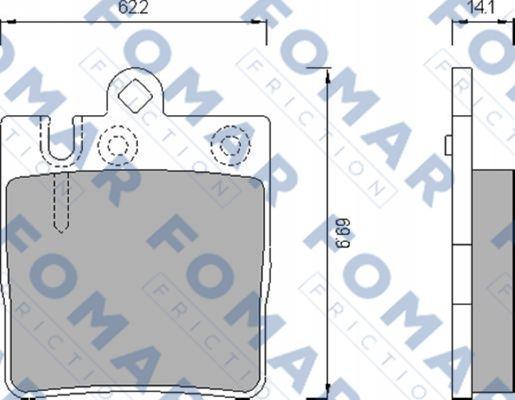 FOMAR Friction FO 680281 - Kit pastiglie freno, Freno a disco autozon.pro