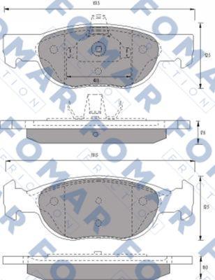 FOMAR Friction FO 688481 - Kit pastiglie freno, Freno a disco autozon.pro