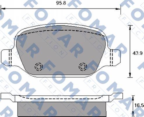 FOMAR Friction FO 688581 - Kit pastiglie freno, Freno a disco autozon.pro