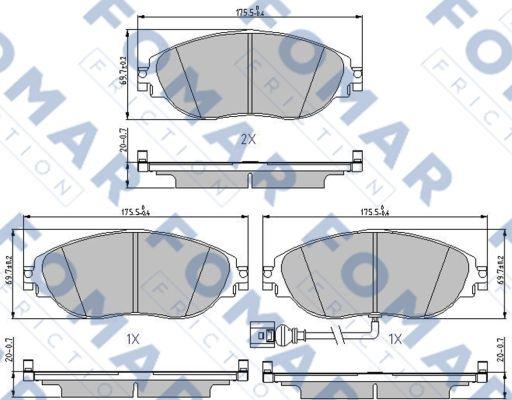 FOMAR Friction FO 688081 - Kit pastiglie freno, Freno a disco autozon.pro