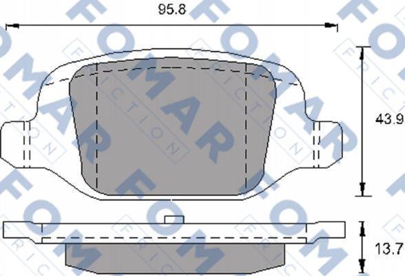 FOMAR Friction FO 688881 - Kit pastiglie freno, Freno a disco autozon.pro