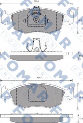 FOMAR Friction FO 688381 - Kit pastiglie freno, Freno a disco autozon.pro