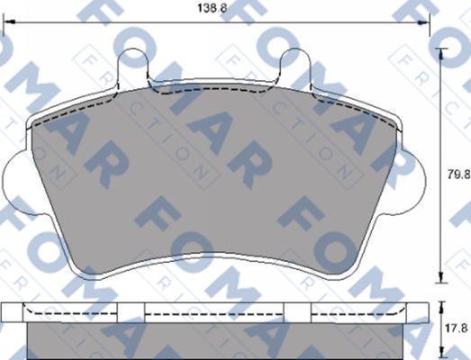 FOMAR Friction FO 683681 - Kit pastiglie freno, Freno a disco autozon.pro