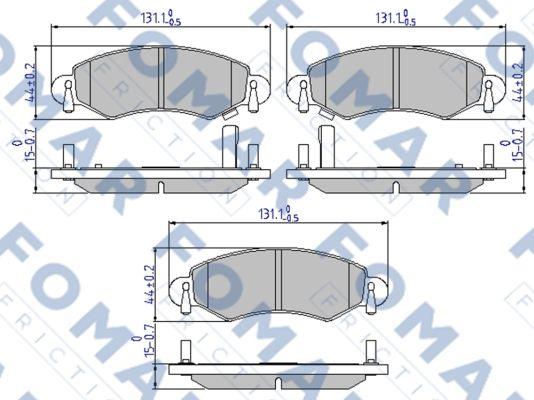 FOMAR Friction FO 683181 - Kit pastiglie freno, Freno a disco autozon.pro